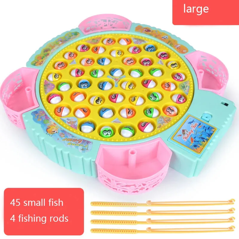 New Kids Fishing Toys Electric Rotating Fishing Play Game