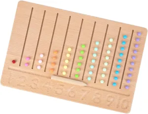 Number and Recognition chapter Mesolithic outward revolution vegetative DECHOUS 1set Wooden Number Tracing Board Fine Motor Skills Development Toy for Preschool Learning Includes Rainbow Beads and Tracing Pen for 