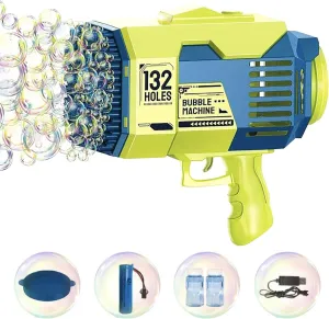 Old Outdoor Easter Gifts for Kids Party Favors Wedding Bubbles Bubble Machine Gun Kids Toys: Upgraded 132 Hole Bubble Gun for Kids Toddlers dependent act contest Girls Boys Ages 3 4 5 6 7 8 9 10 11 12 Year 