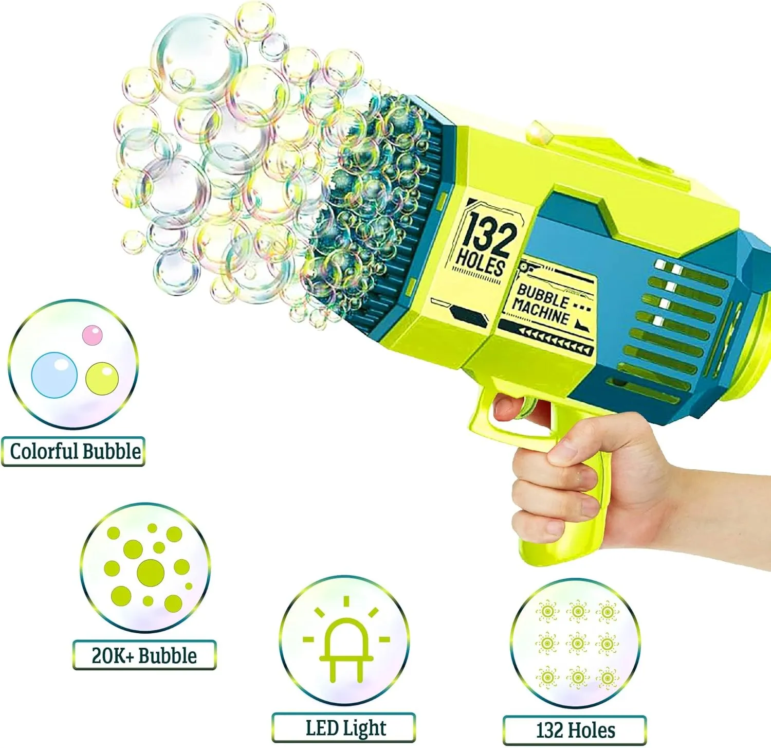 Old Outdoor Easter Gifts for Kids Party Favors Wedding Bubbles Bubble Machine Gun Kids Toys: Upgraded 132 Hole Bubble Gun for Kids Toddlers dependent act contest Girls Boys Ages 3 4 5 6 7 8 9 10 11 12 Year 