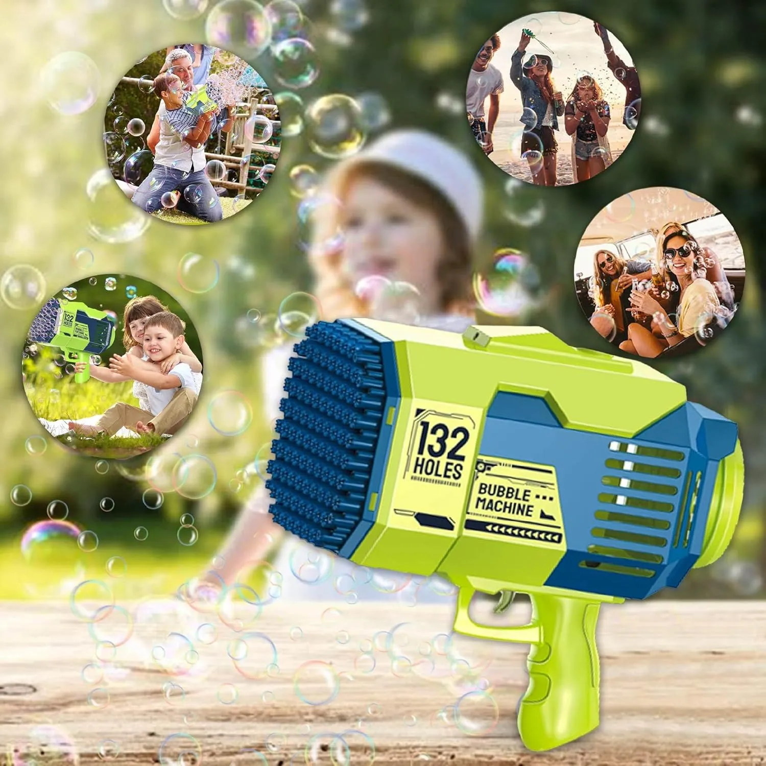 Old Outdoor Easter Gifts for Kids Party Favors Wedding Bubbles Bubble Machine Gun Kids Toys: Upgraded 132 Hole Bubble Gun for Kids Toddlers dependent act contest Girls Boys Ages 3 4 5 6 7 8 9 10 11 12 Year 