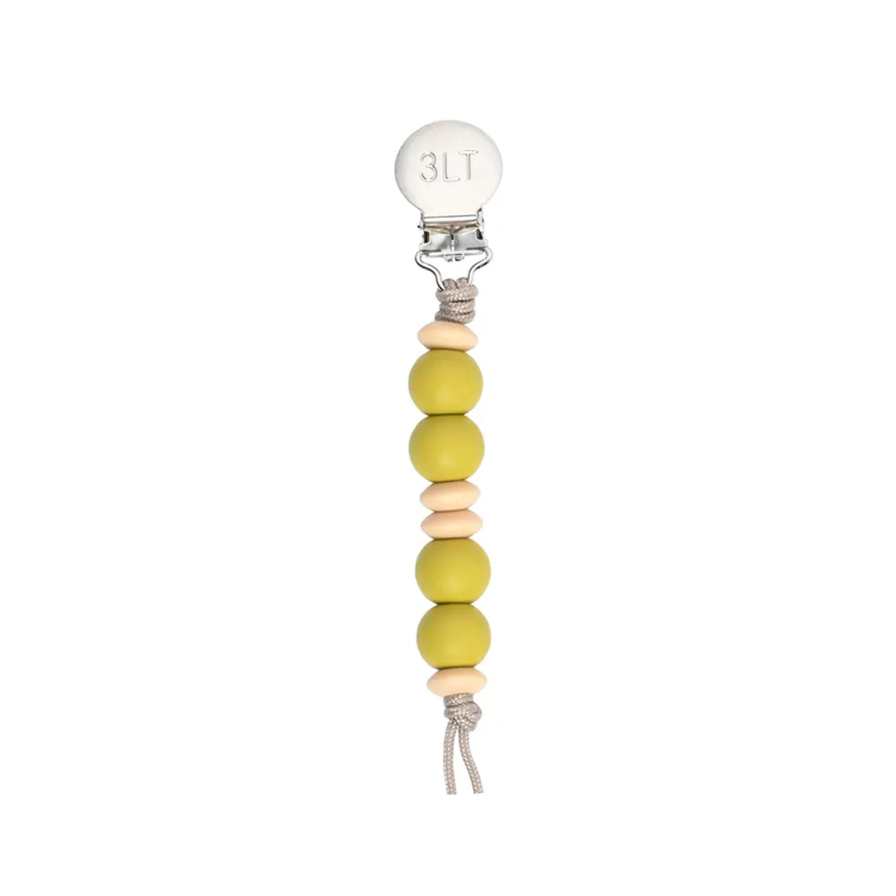 Olive Haven Silicone Beaded Pacifier Clip