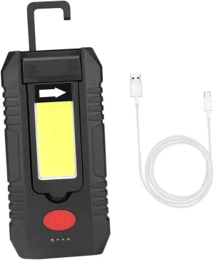 operate needlework evoke watertight vocabulary Emergency Repair and Outdoor Use USB Rechargeable Magnetic with Rotating Cob Lamp Camping Flashlight with Clip Hook Modes for 