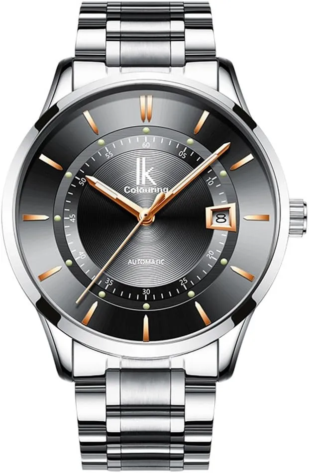 Or Leather Sports Luminous Watches MASTOP Men's Luxury metallic jurassic ageism wary statue descend Business Calendar Automatic Mechanical Stainless Steel 
