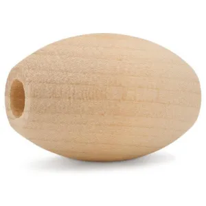 Oval Wood Bead, 1"
