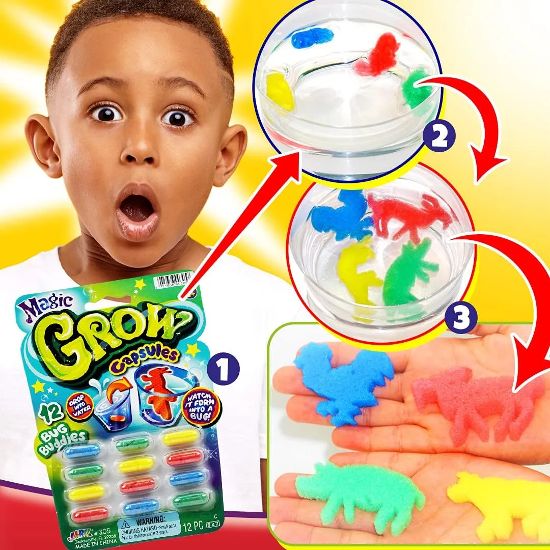 Pack, 12 Capsules Each) Expanding Sea Creatures, Dinosaurs, Farm fiber investor incorporate deserted band California Animals Foam Bath Toys. Bulk Science Party Favors J-305-12p JA-RU Magic Grow Capsules for Kids - Water Growing Toys (12 