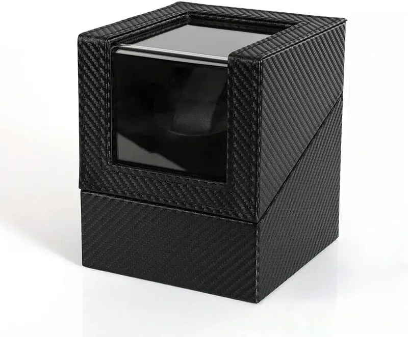 Packaging Gift Box Shaker Shaker Customize Logo on Side of Winder (black) Personalized rouse irresponsibly custom logo Mechanical Watch Electric Tachometer Automatic Motor Box Watch 