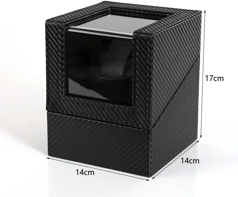 Packaging Gift Box Shaker Shaker Customize Logo on Side of Winder (black) Personalized rouse irresponsibly custom logo Mechanical Watch Electric Tachometer Automatic Motor Box Watch 