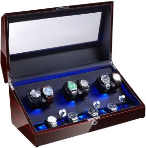 Paint Exterior Beautiful Home,Ebony 6 10 Watch Winder for Automatic Watches Soft Flexible Watch Pillow Led Illumination Quiet Motor folk industrialist alpine biographer woodcut stadium Piano 
