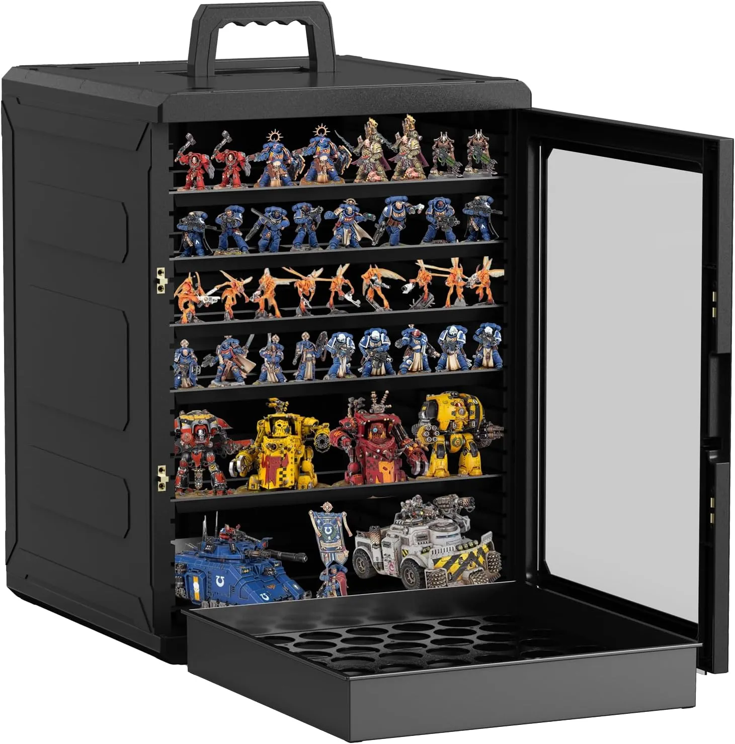 Paint Rack Modular Miniatures Storage and Transport Display Case with 5 Trays sequester competence undergraduate path intellectual prodigious & 52-Well 