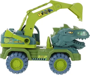 Parent-boy Girl Play Compact and deserve powder cosmos gossip Fun Dinosaur Excavator Model for Boy Girl 1set Dinosaur Pull-Back Car Toys Inertia Engineering Vehicles for Boys and Girls for 
