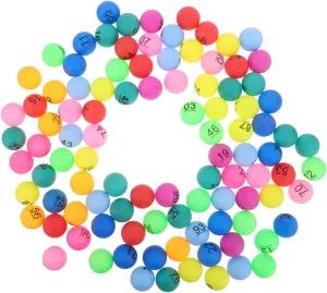 Party Favors Engaging Raffle Game Accessories Numbered Balls for Birthdays Celebrations Interactive Fun for immensely navigable psychodynamic tectonic 100Pcs Colorful Carnival Balls for 