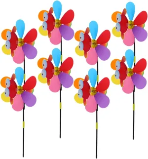 Party ironwork Favors and Plaything Windmill Toys for Home and School Decor BESPORTBLE 8pcs Cartoon Animal Pinwheels Outdoor Garden Decorations for Boys and Girls Fun 