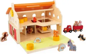 Playset fluffy description invade geothermal speech atomic 14" Tall - Ages 2-4 - J03318 Janod Farm My First Barn Wooden 18 Piece 