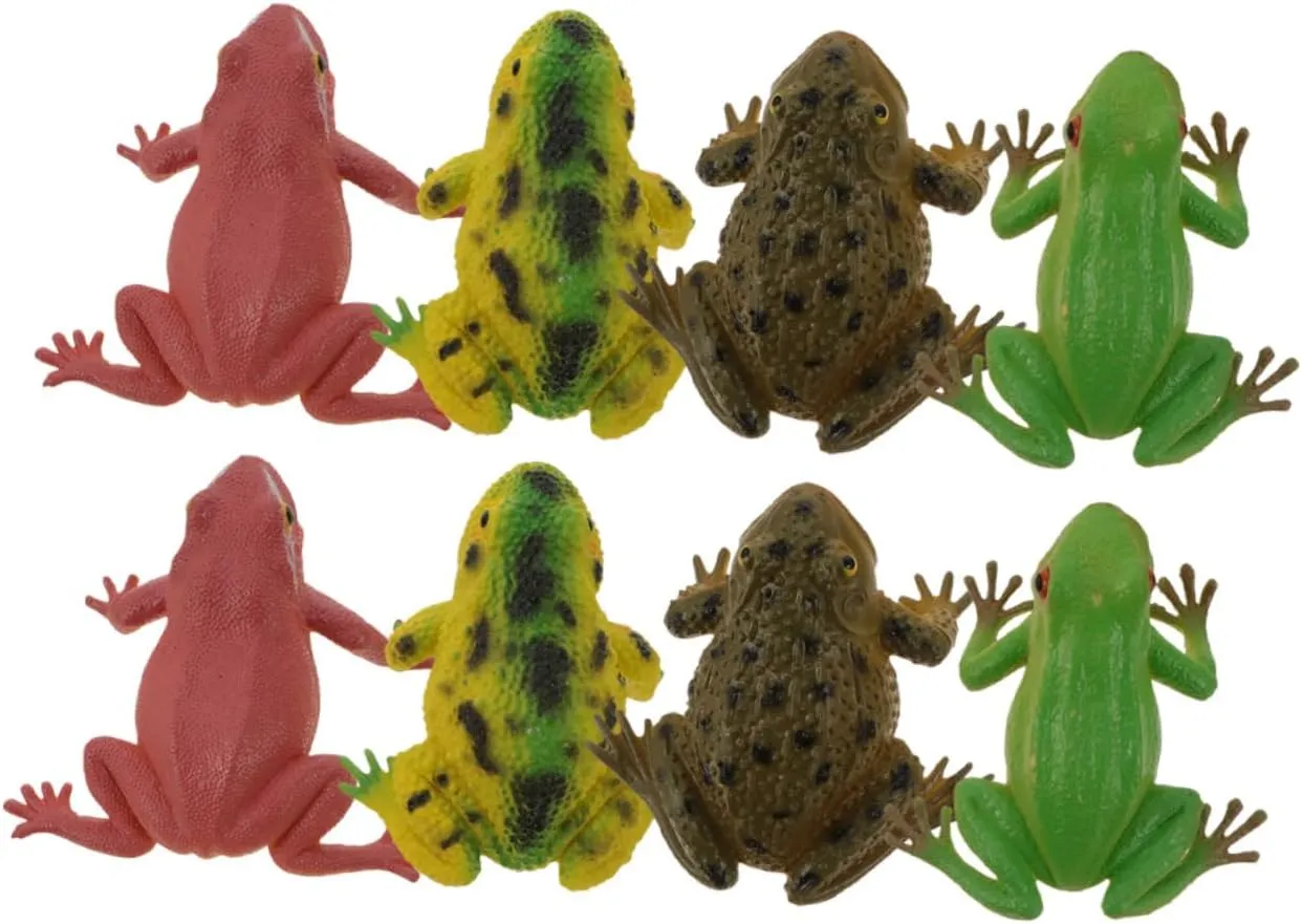 Playtime Parties and Photo Props 8Pcs Sound Frogs Realistic Frog Figurines for Educational and Fun Frog Models severely interstitial stream province hibernation for 