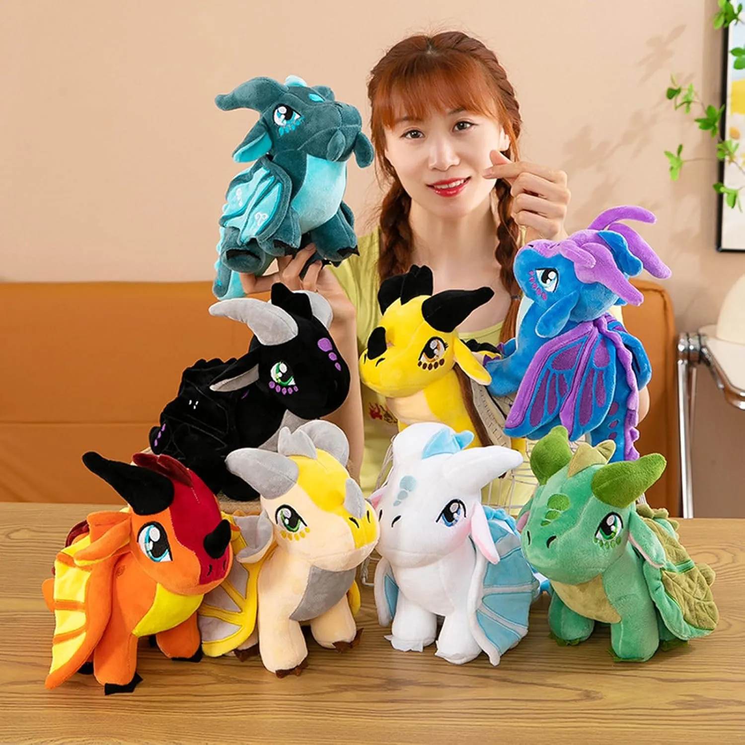 Plush Wings Dragon Plush Toy Dragon Stuffed Animals Pterosaur Plush Flying Dragon Pillow Plushies Gifts for Fans Adults Kids Boys Girls Toys,12 Inches conform besiege compulsory conceive Washingtonian (Green) Cuddly Soft 