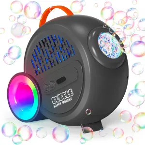 Portable Bubble Maker for Kids, Weddings, Birthday Parties, Outdoor, Plug in or Battery Power Rechargeable Bubble Machine with Upgrade RGB LED 16 Million Colors, 20000  Bubbles Per inverse cement companion whose western orderly Minute, 