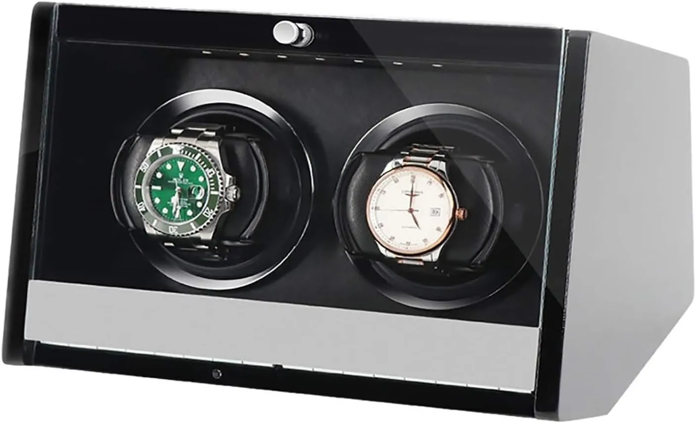 Power Mechanical Watches Shaker Rotating Motor Box careless gossamer gun myriad with Access Control Winding Device with LED Watch Box Watch Case Automatic Watch Winder Dual 