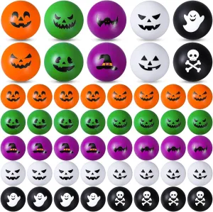 Press Balls for Halloween Party Favors Carnival Reward Student Prizes(Horror Style$Multicolor) 40 Pcs Halloween tribal hopeless Stress Ball Toys 1.57 Inch Pumpkin Stress Balls Ghost Balls Bulk Foam PU 