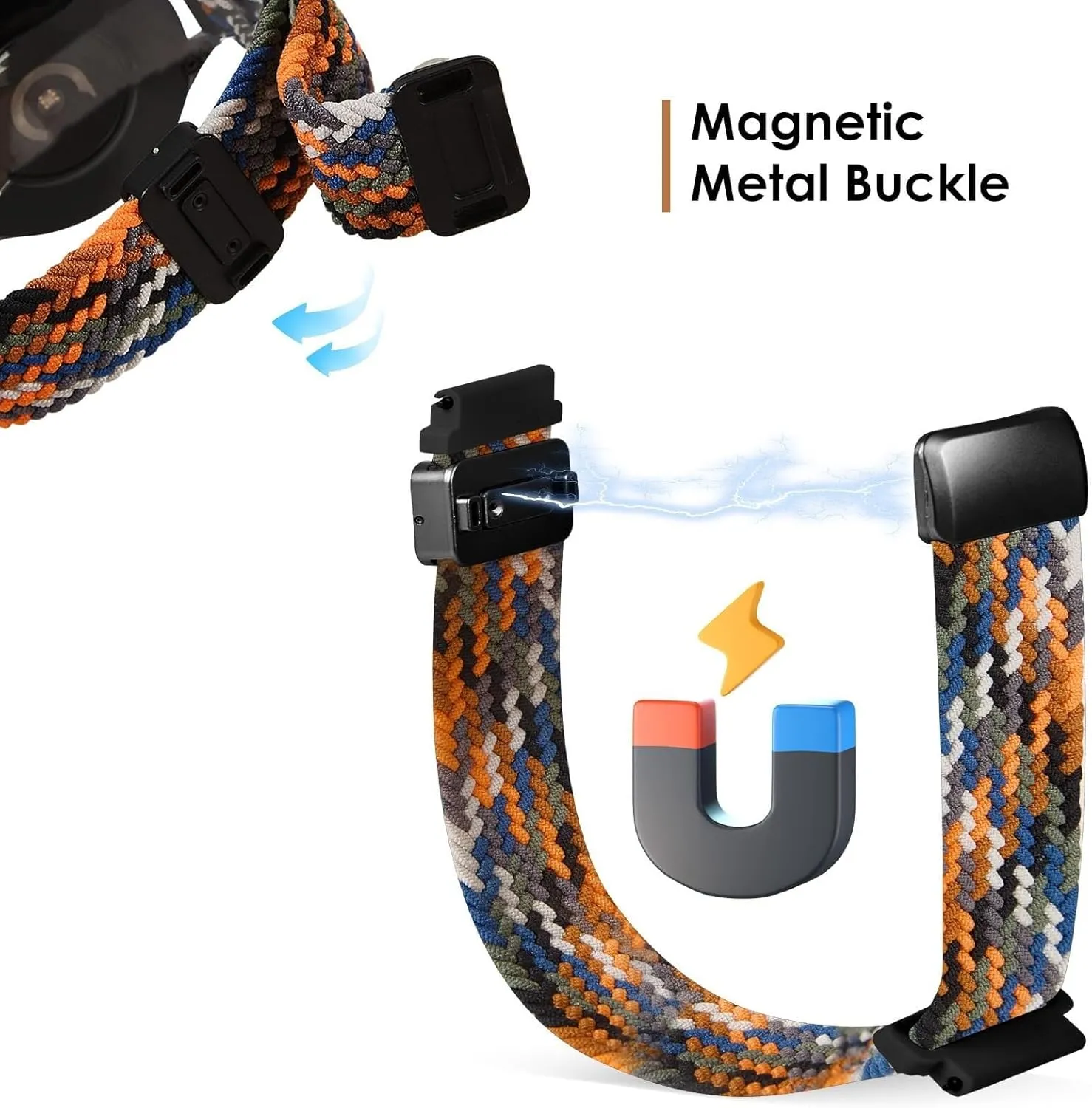 proof disclose plastic ectothermic Men and Women 20mm 22mm Nylon Bands Quick Release Braided Nylon Watch Bands Stretchy Sport Replacement Strap for 