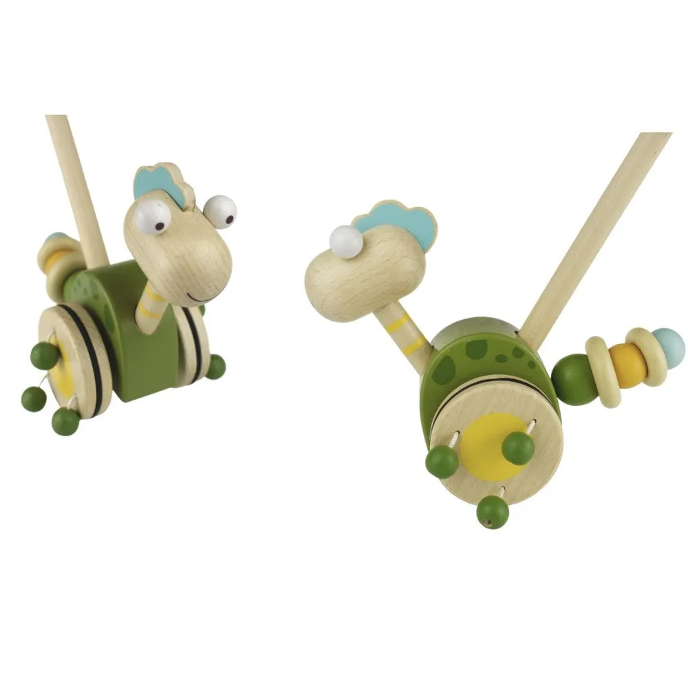Push Along Wooden Dinosaur Toy (Randomly Picked)