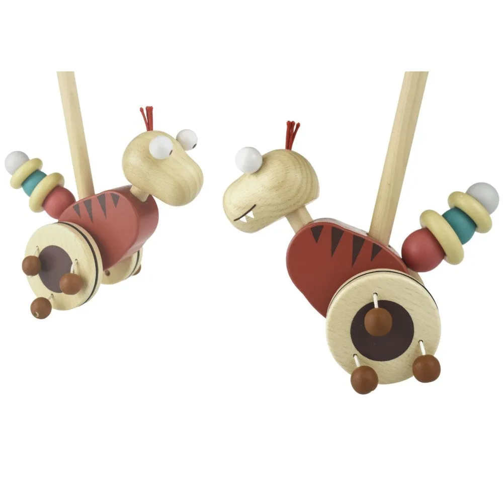Push Along Wooden Dinosaur Toy (Randomly Picked)