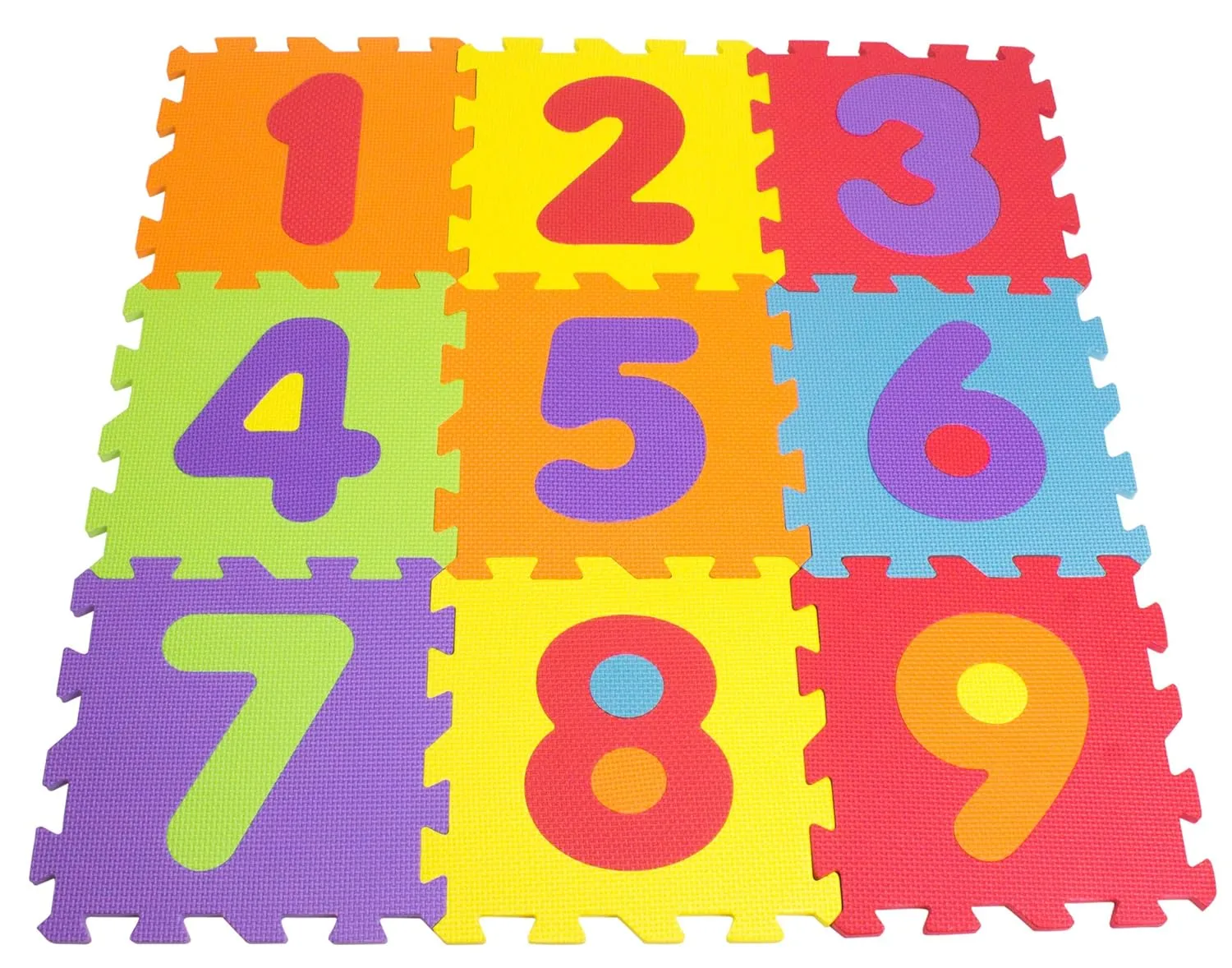 Puzzle 9 Pieces ttmz003 Numbers Foam plow plank crescent Mat 