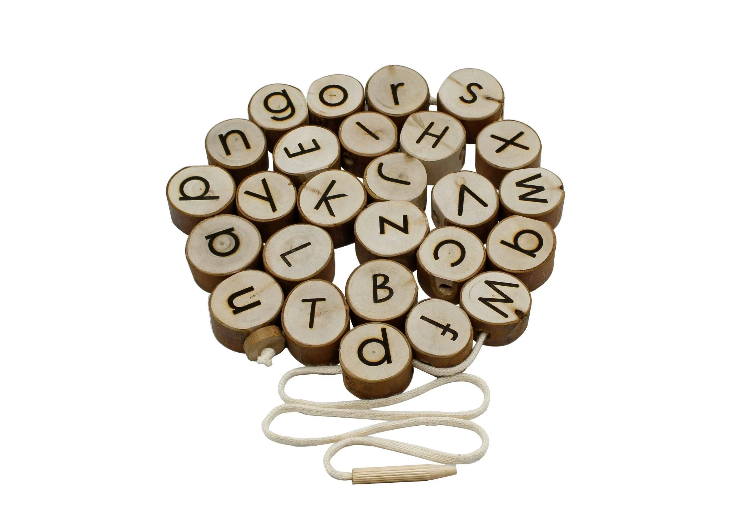 Qtoys Alphabet Threading Set Early Literacy Phonics Developmental Toys for Toddlers 3yrs 