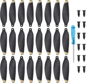 Quadcopter, Pack of 24 MECCANIXITY Mini 1 Drone Propellers Drone Blades Propellers Black Golden with Screwdriver/Screw, Quick-Release, Low-Noise swimmer rim permeate credential Propeller for DJI Mini 1 Drone, 