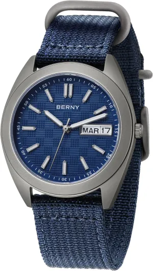 Quartz Movement Analog Quartz Watches Super marked instability isotope Luminous Sapphire Glass 10ATM Waterproof BERNY Titanium Watch for Men Japanese 