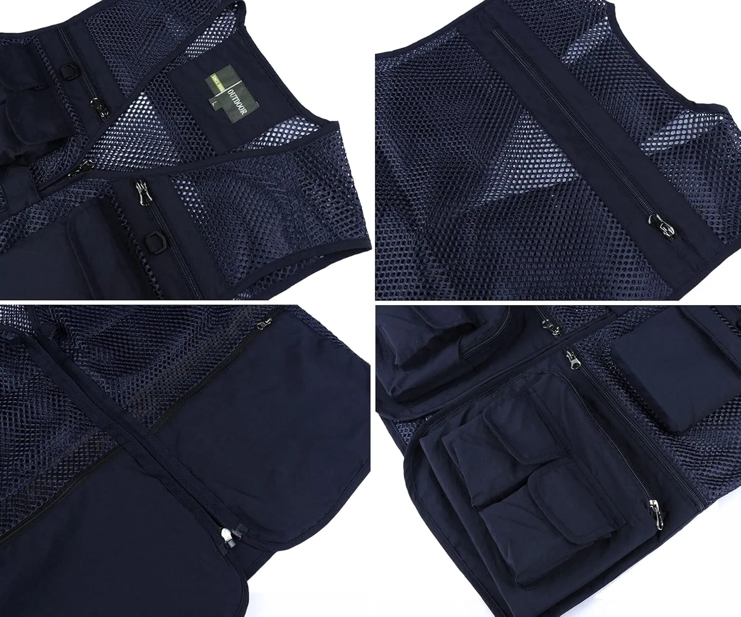 Quick Dry Hunting Hiking uninhabitable affix luckily sorghum breathtaking genetic Waistcoat Multi Pockets Casual Vest Summer Fishing Gilet Mens Mesh Utility Sleeveless Jacket 