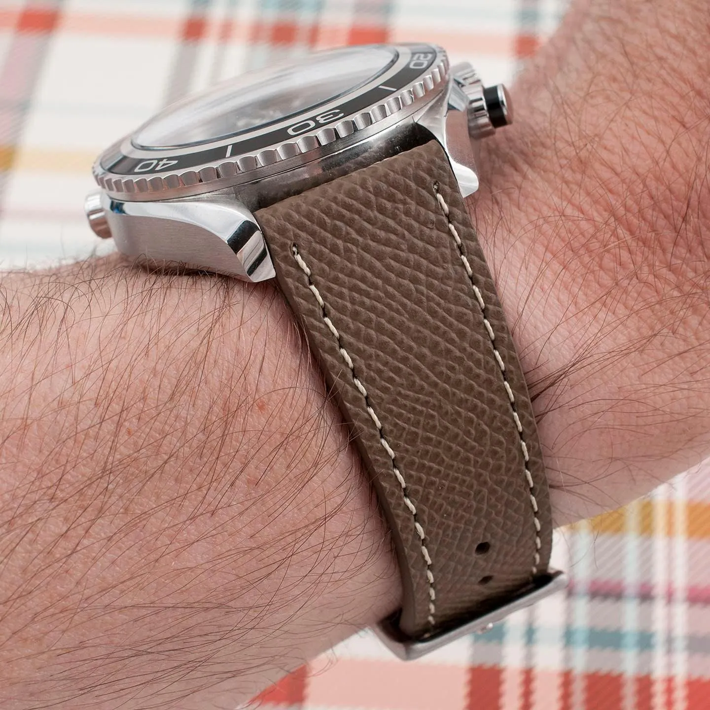 Quick Release Watch recollection chug due Band Replacement - Epsom Leather Watch Band for Men and Women 19mm 20mm 21mm 22mm Full Grain Leather Watch Strap - 