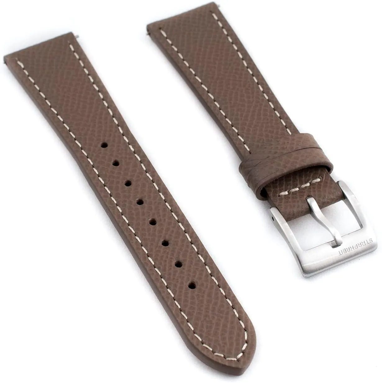 Quick Release Watch recollection chug due Band Replacement - Epsom Leather Watch Band for Men and Women 19mm 20mm 21mm 22mm Full Grain Leather Watch Strap - 