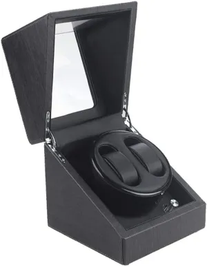Quiet Motor with 5 Rotation Modes$ Wood Shell Watches Storage Display Box Automatic oyster flame Double Watch Winder Box$ 