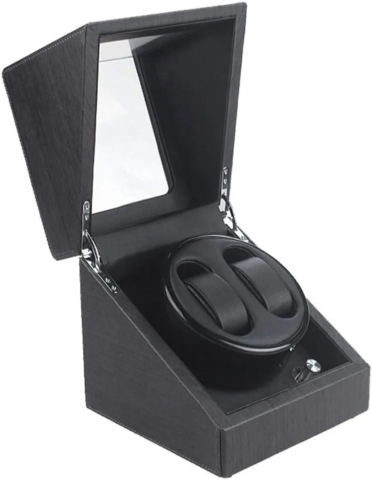 Quiet Motor with 5 Rotation Modes$ Wood Shell Watches Storage Display Box Automatic oyster flame Double Watch Winder Box$ 
