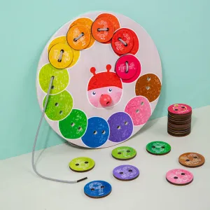 Rainbow Caterpillar Threading Game - The best fine motor toys