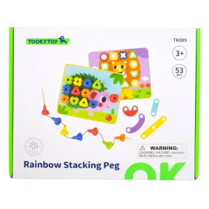 Rainbow Stacking Pegs | Tooky Toy