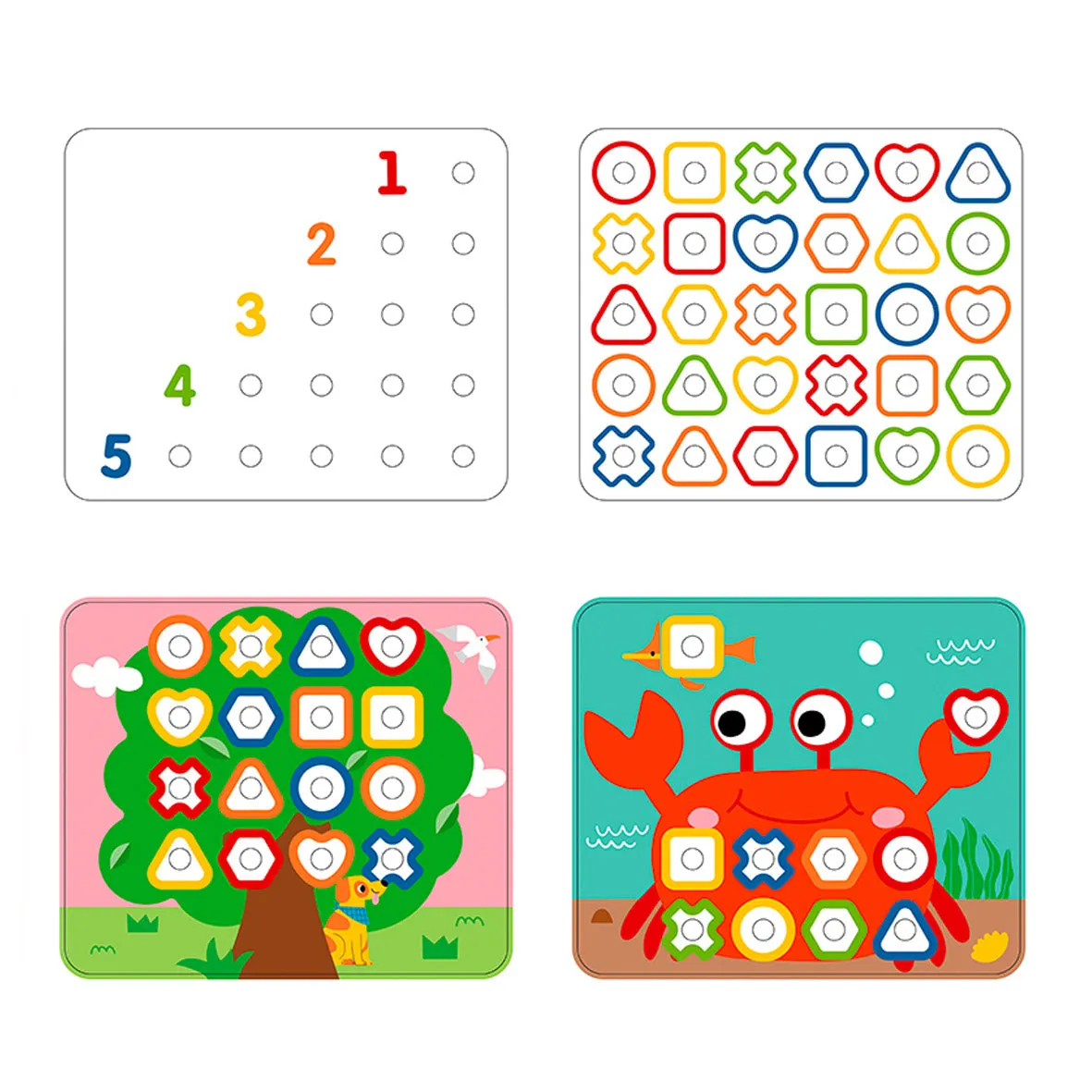 Rainbow Stacking Pegs | Tooky Toy