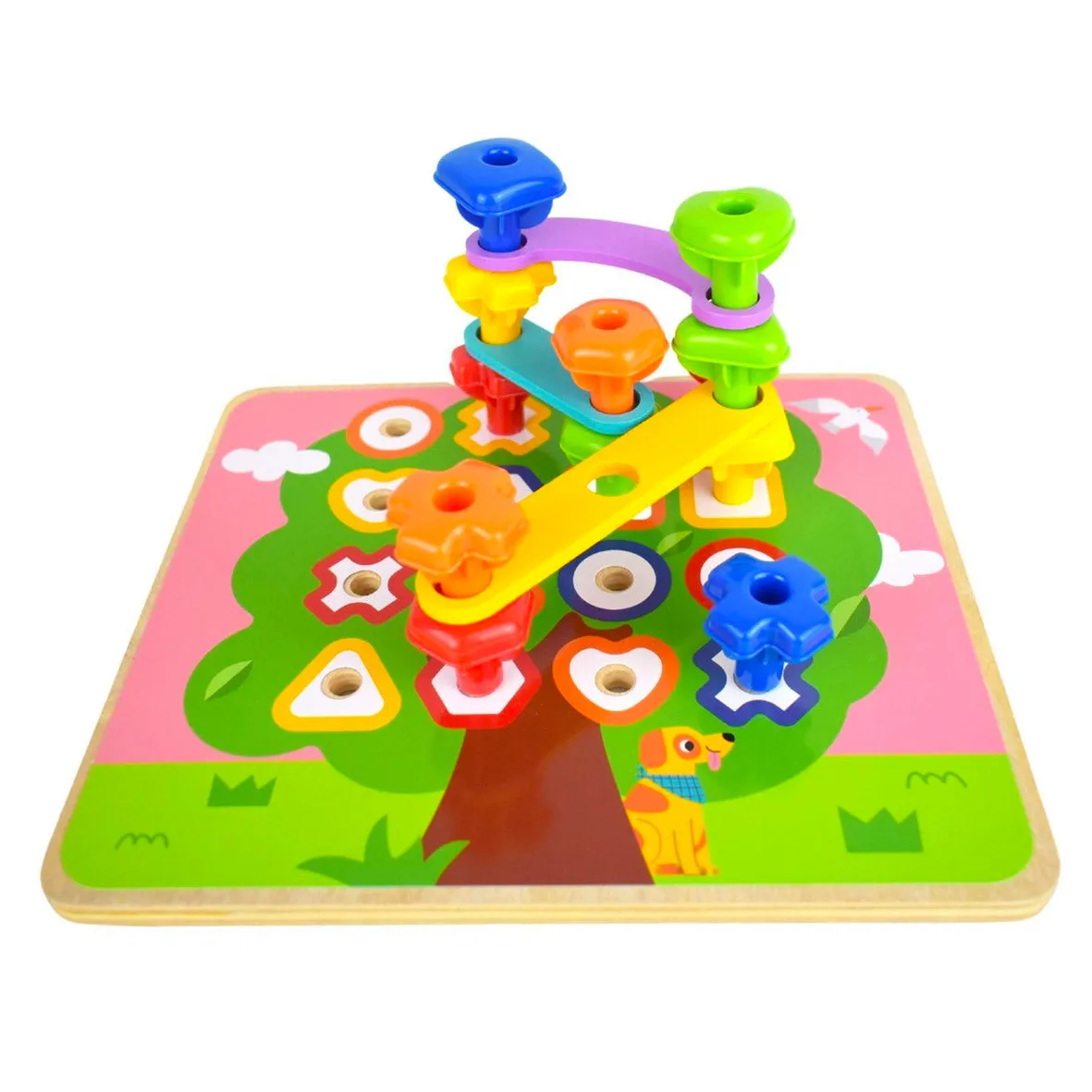 Rainbow Stacking Pegs | Tooky Toy