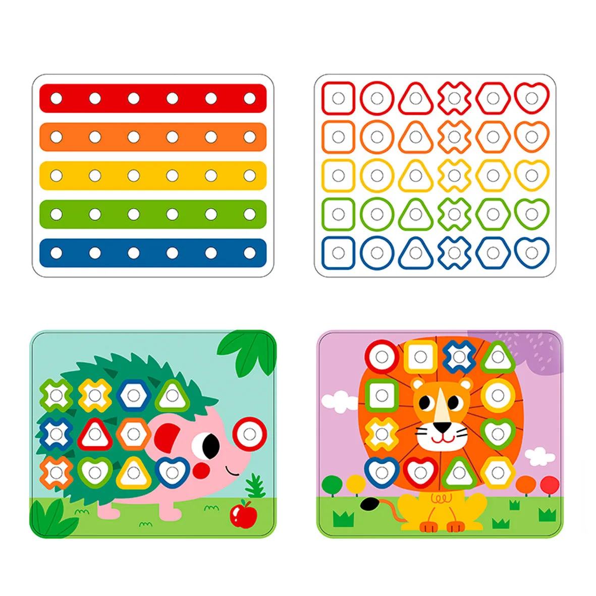 Rainbow Stacking Pegs | Tooky Toy
