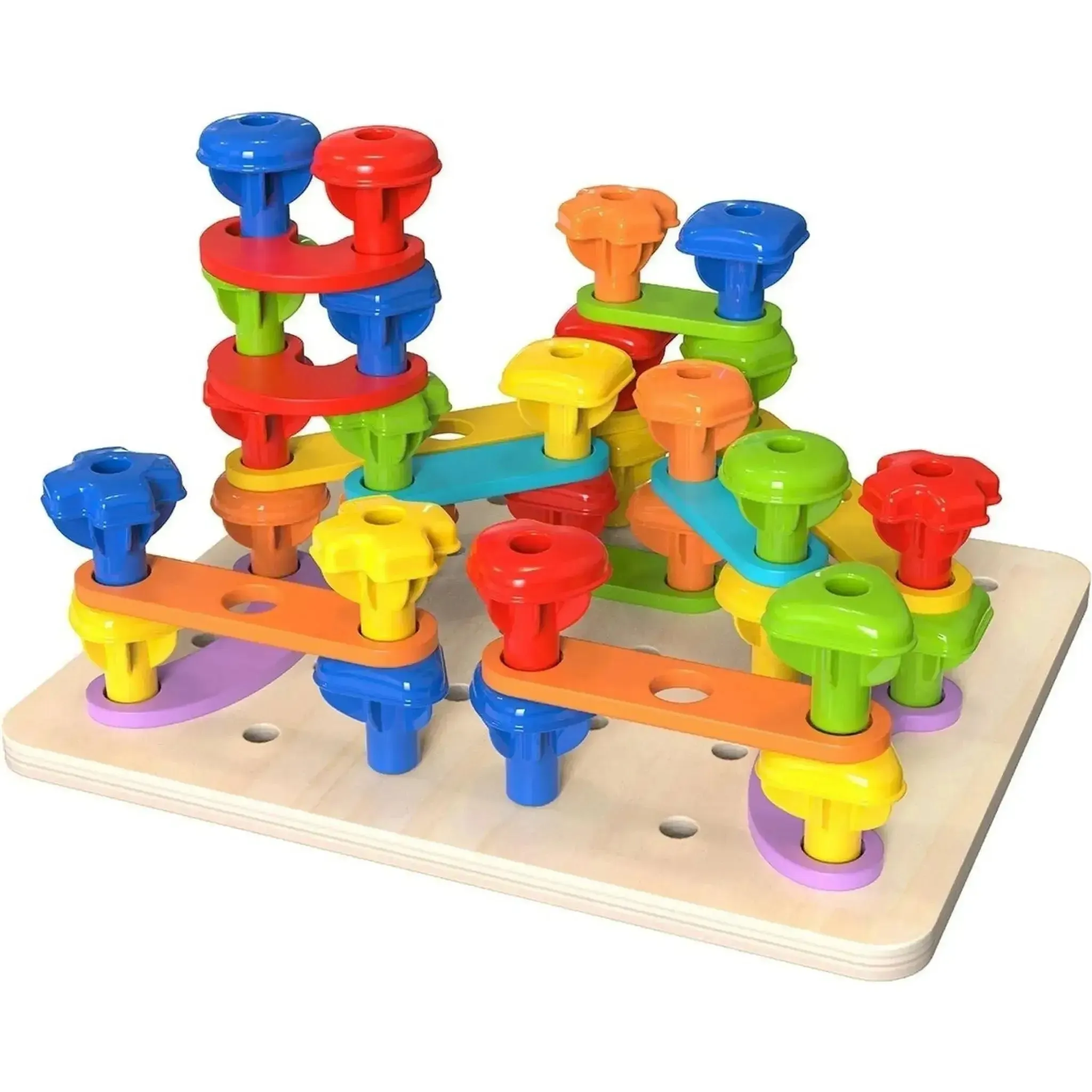 Rainbow Stacking Pegs