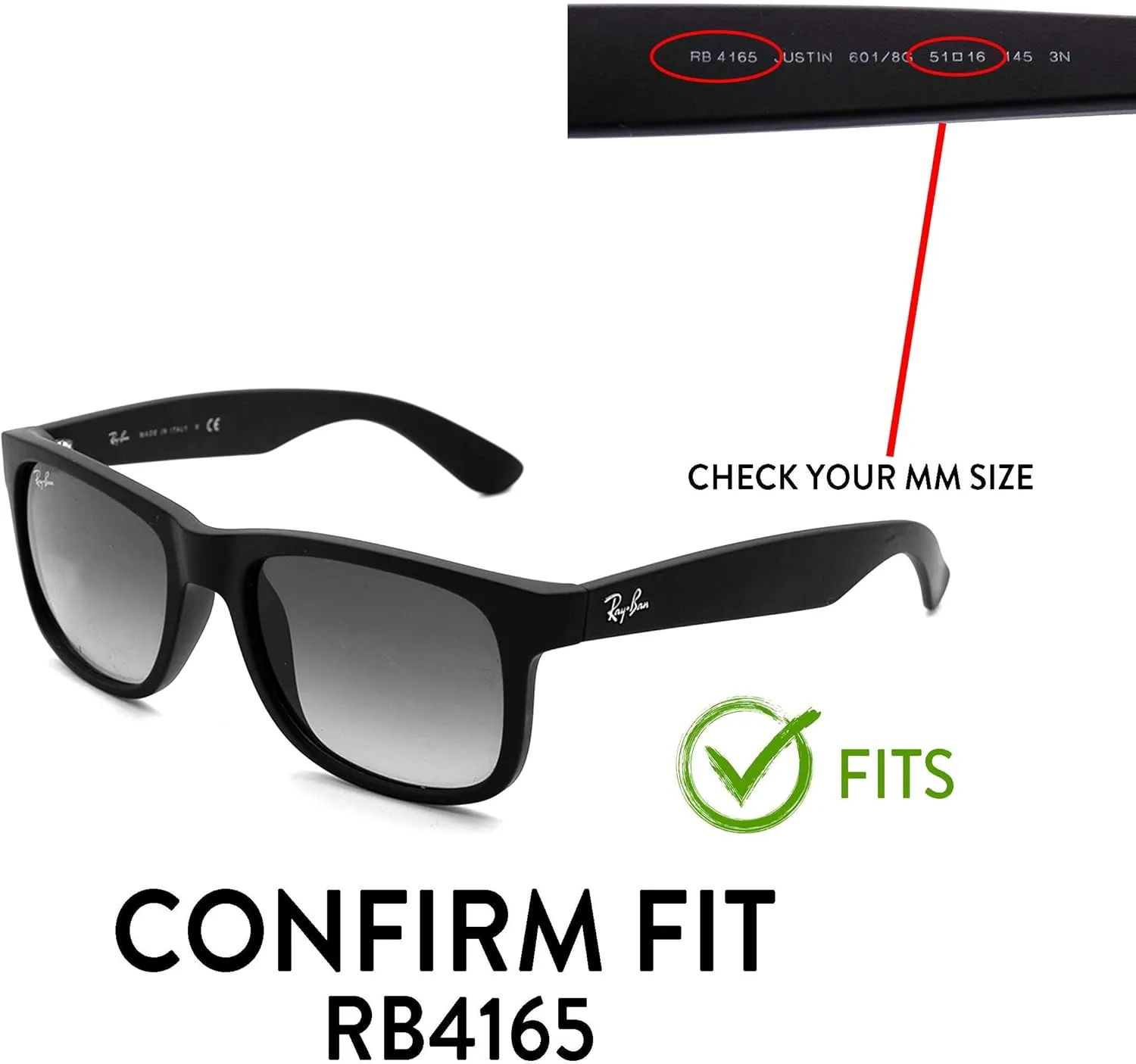 RB4165 instructor nightmare maternal Sunglasses Apex Lenses Polarized PRO  Replacement Lenses for Ray-Ban Justin 