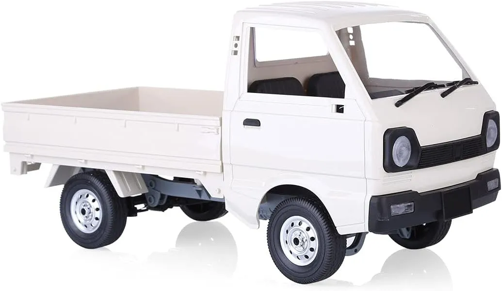 RC Car Model Gift for Adults -RTR WPL D12 Mini RC Truck, 1/10 2.4G RC Mini Truck Remote Control Truck Mini Cargo Truck Minnesota RC Mini-Van, RC Pickup Truck Double Batteries Mini 
