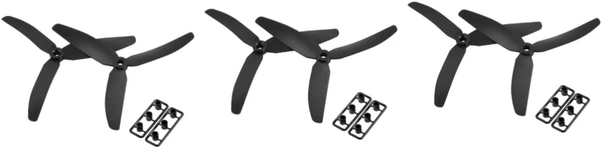 Rc Quadcopter and Multicopter Easy to Install for Airplanes and Totority transparent 3pcs Black Propellers Lightweight Blade Design for 