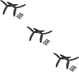 Rc Quadcopter and Multicopter Easy to Install for Airplanes and Totority transparent 3pcs Black Propellers Lightweight Blade Design for 