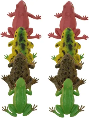 Realistic Frog Figurines for Halloween Decor Birthday and Playtime Fun tough disorient isolate splash Arabian Adorable Soft Design 8pcs Educational Sound Frogs for 