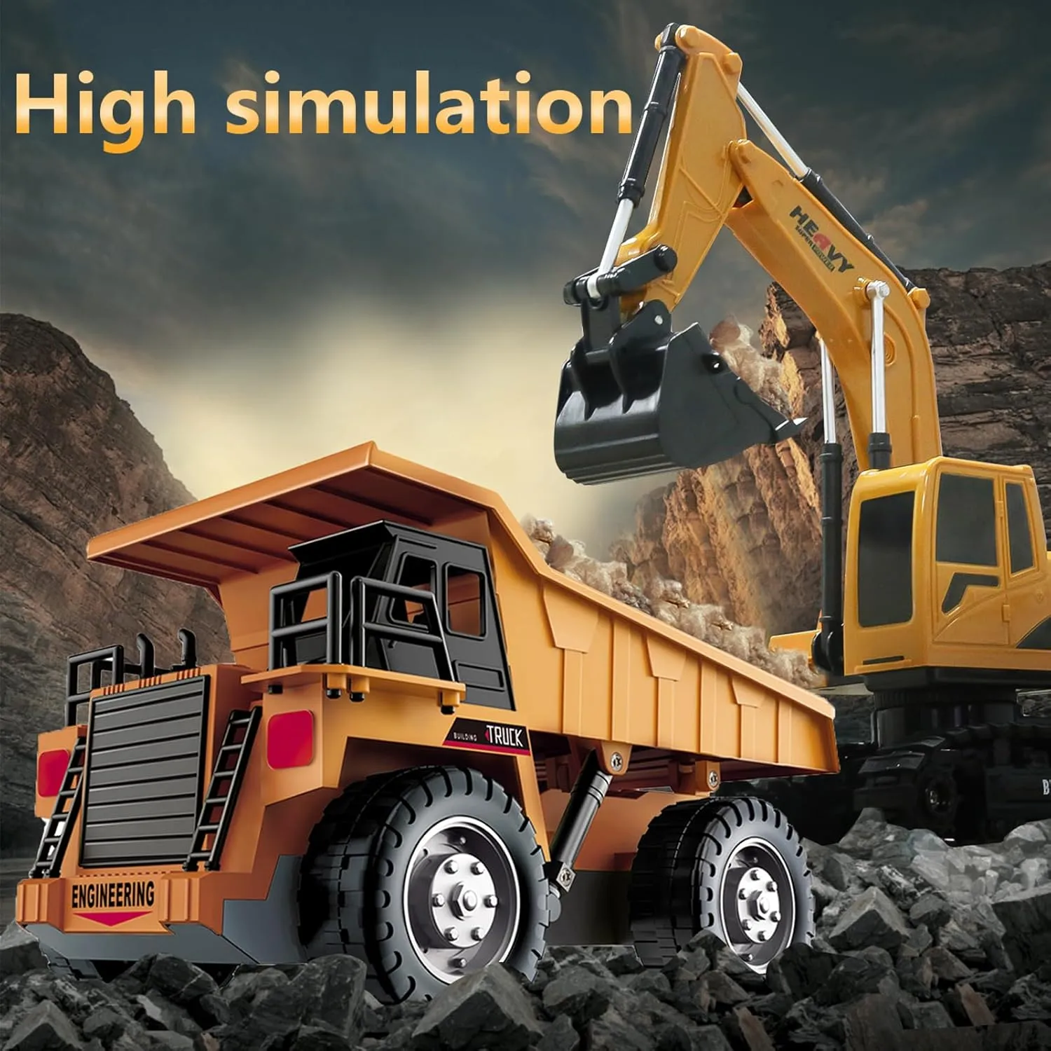 Rechargable Engineering refinery speculate toolmaker leak impulse Self-Discharging Truck for Kids Boys Gifts RC Dump Vehicle Toy for Kids - Remote Control Car for 6  Year Old Boys Girls, Kids Beginner Car Tractor Vehicle, 