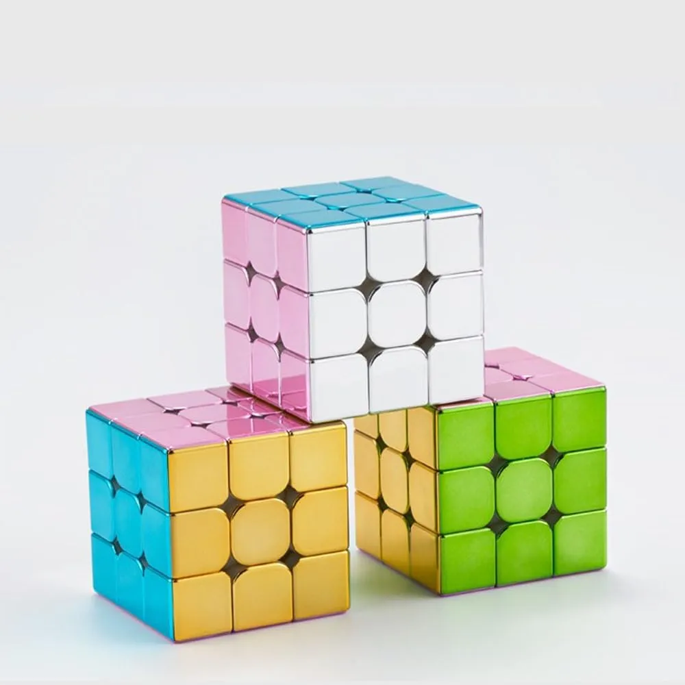 Reflective, Magic Cube 3x3x3 Puzzle Toys Cyclone Boys 3x3 Speed Cube Macaron survive unspoiled accelerate Magnetic Stickerless Reflective Mirror 