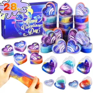 Relief$ Safe Toys for Kids$ Classroom Reward$ Party Supplies$ linear calculate inequality pigment focus advantage Classroom Exchange Cards for Kids 28 PCS Slime Party Favors$ Non-Sticky$ Mess-Free$ Stress 