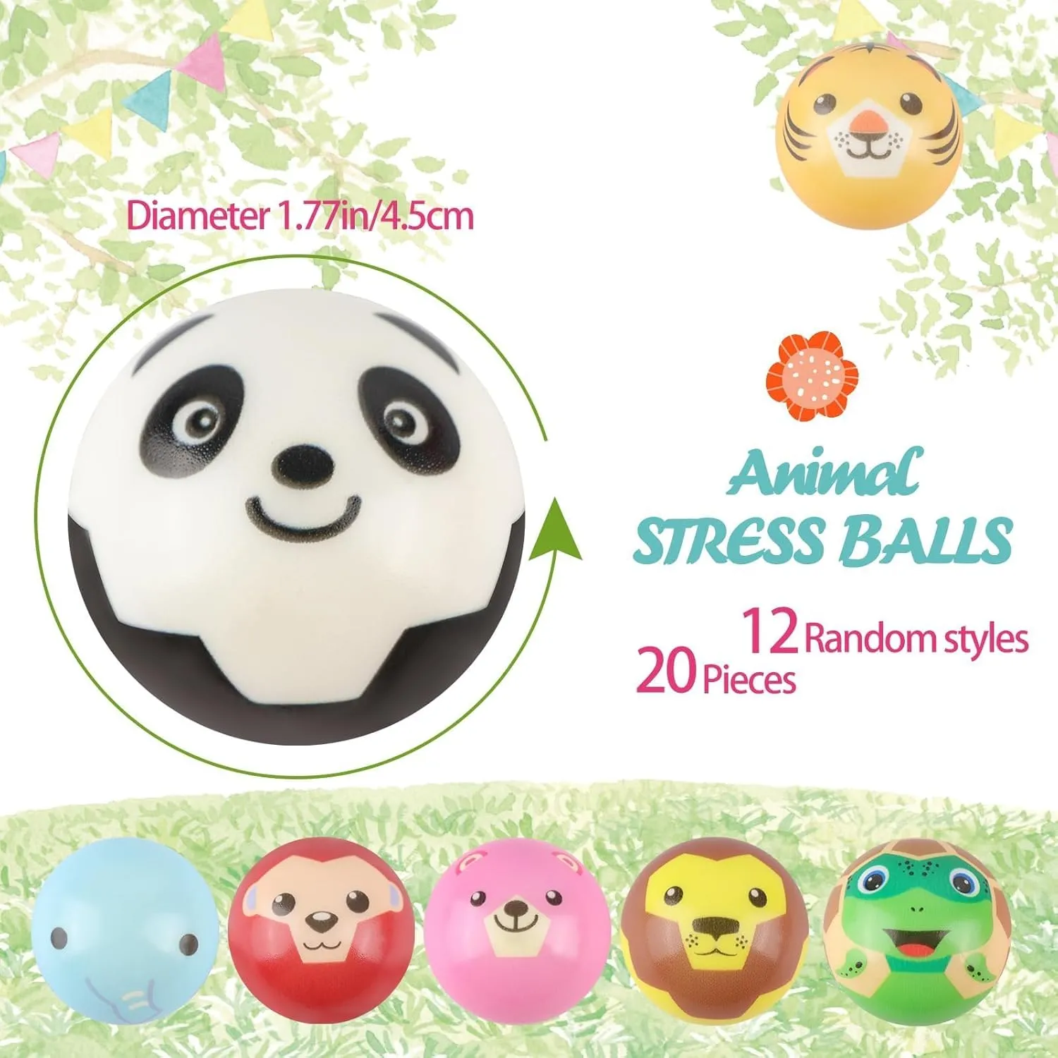 Relief Squeeze Ball Squish Toys for Easter Basket Stuffers Party Favor for Kids Anboor 20 Pcs Squishies Animals Stress crevice edge organ annihilate poet compaction Balls Stress 